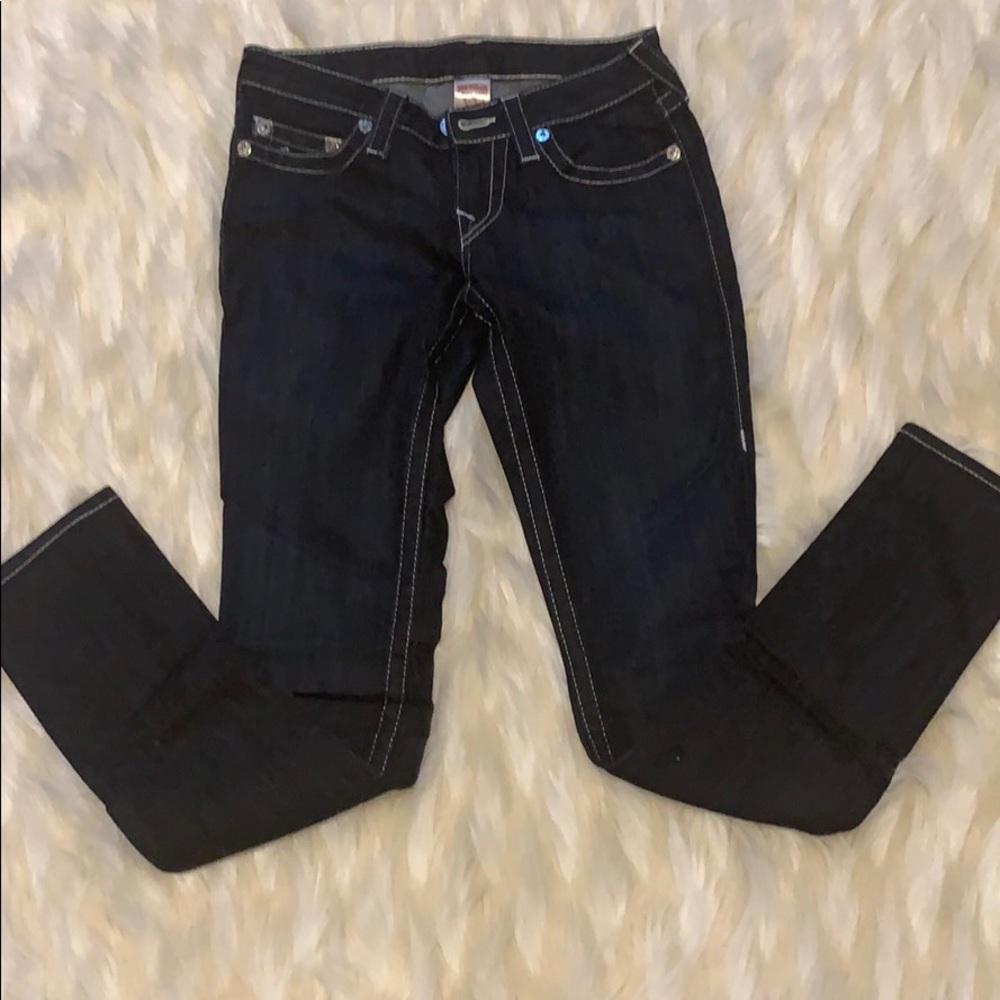 Women True Religion Rhinestone Jeans size 26